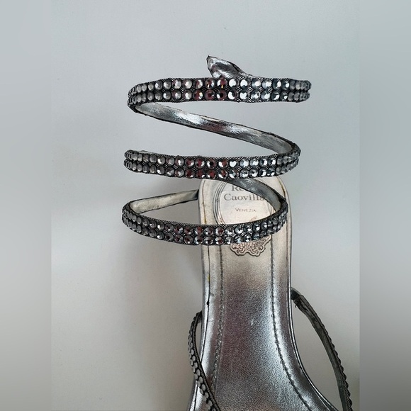 Rene Caovilla Silver crystal sandals Stiletto - Picture 4 of 16